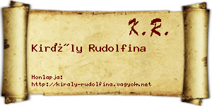 Király Rudolfina névjegykártya